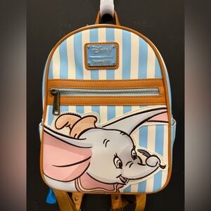 🐘 Loungefly x Disney Dumbo Mini Child Backpack – Blue Stripe